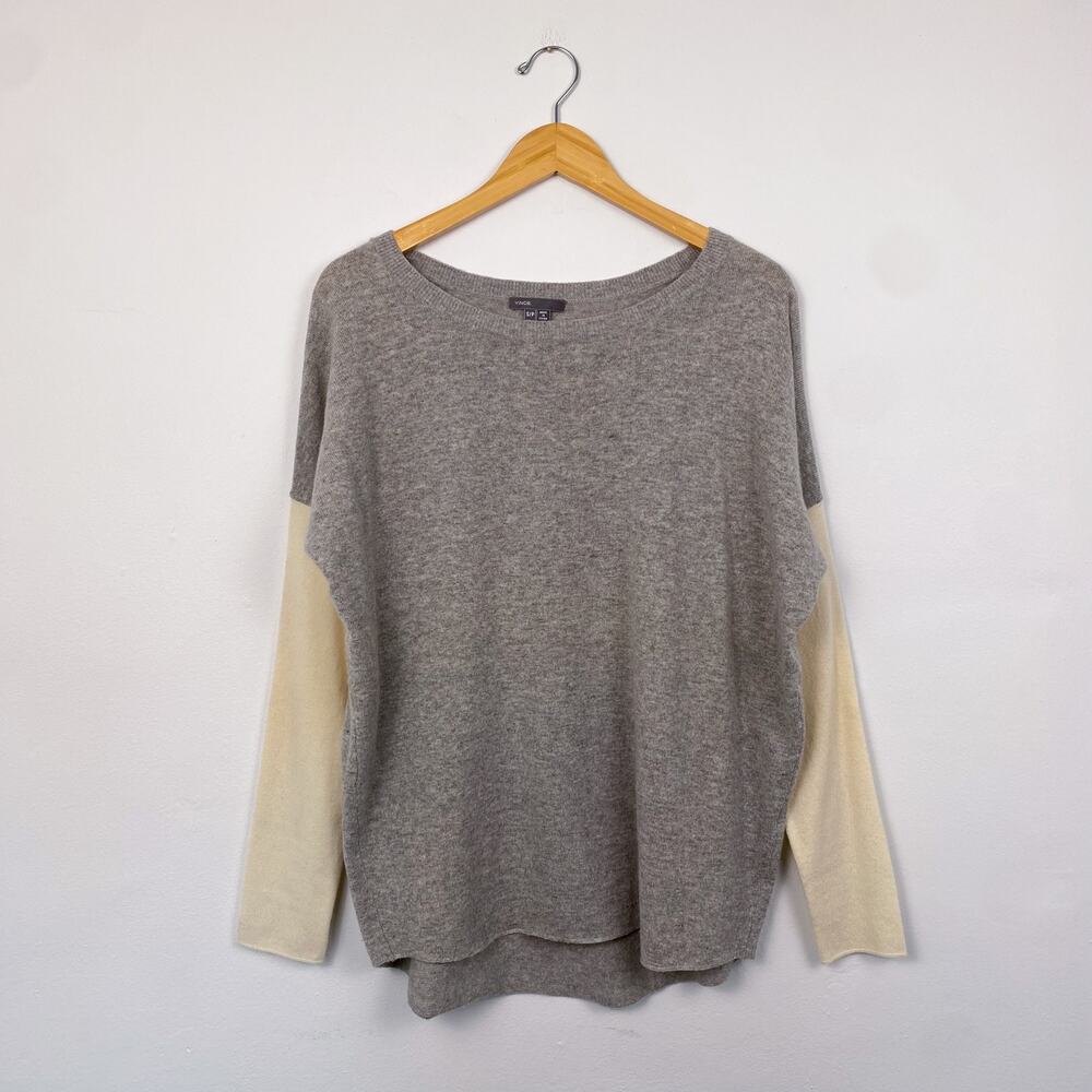 Vince Wool Cashmere Color Block Pullover Sweater Small